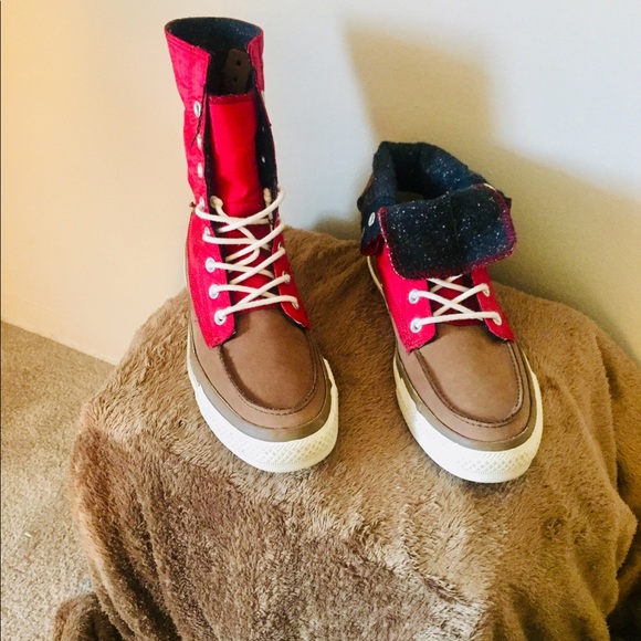 SOLD-CONVERSE ALL-STAR ROLL TOP CHUKKA HI SKY HIGH - Picture 4 of 8